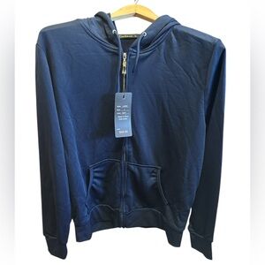 Tracksuit Women’s Size Large Navy Blue Zip Up Hoodie Sweatshirt Long Sleeve Top